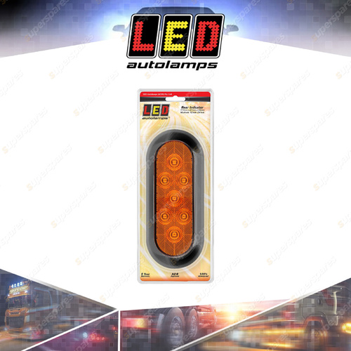 LED Autolamps Amber Rear Indicator Light 7 LED Lamp with Rubber Grommet and Plug