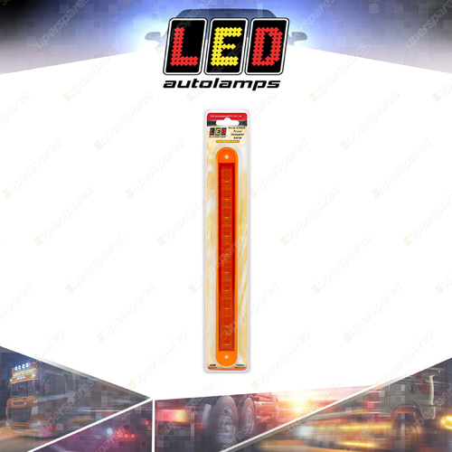 LED Autolamps Amber Rear Indicator Strip Light 24V Coloured Lens Blister