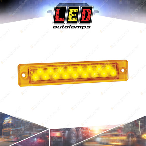 LED Autolamps Amber Rear Indicator Light with Amber Lens 12 Volt Single Bulk