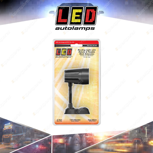 LED Autolamps Reading Light Interior Black 3x2W 12 Volt 120mm High Blister