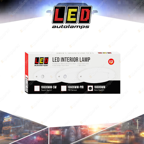 LED Autolamps Oval Interior/Exterior Light White Non Switch 27 LED Lamp Box