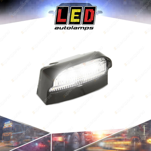 LED Autolamps LED Licence Plate Light with Black Housing 4 LED Lamp Single Bulk