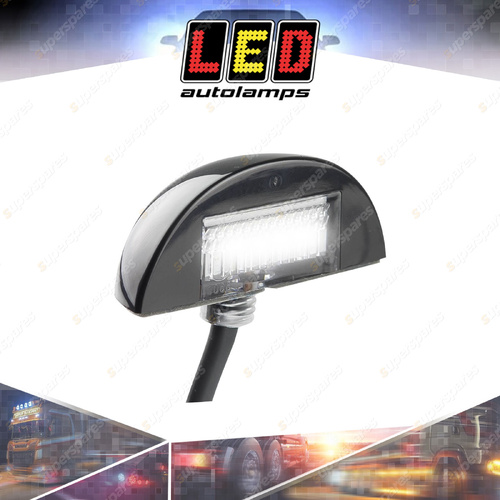 LED Autolamps Licence Number Plate Light Black Base 12-24V 4 SMD LED Lamp Bulk