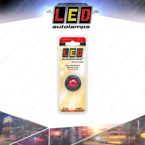 LED Autolamps Red Rear End Outline Marker Light 12-24V 3 LED Lamp Single Blister