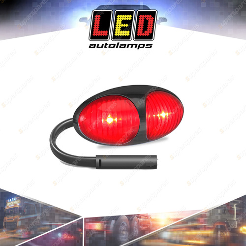 LED Autolamps Red Rear End Outline Marker Light & Female 2 Pin Plug Twin Blister