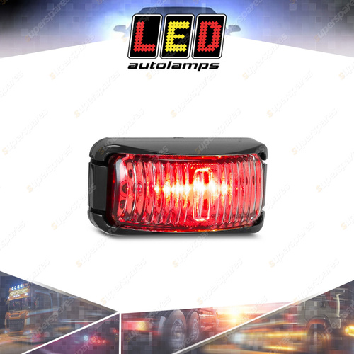 LED Autolamps Red Rear End Outline Marker Light Black Base 2 LED Lamp Box of 10