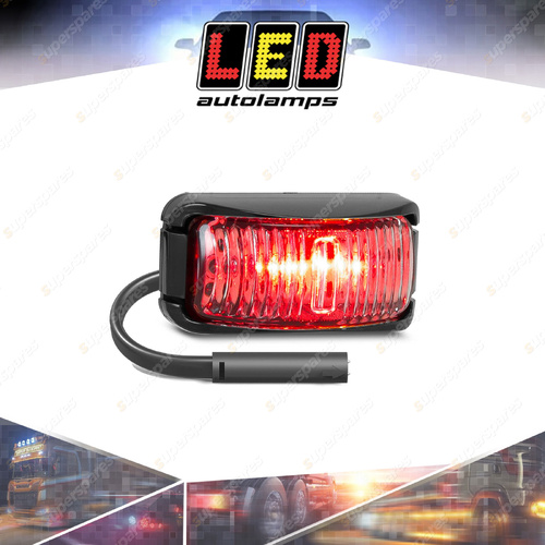 LED Autolamps Red Rear End Outline Marker Light Black Base & Plug 20cm Cable