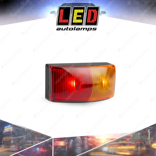 LED Autolamps Red/Amber Side Marker Light Black Base 3 LED Lamp Single Bulk