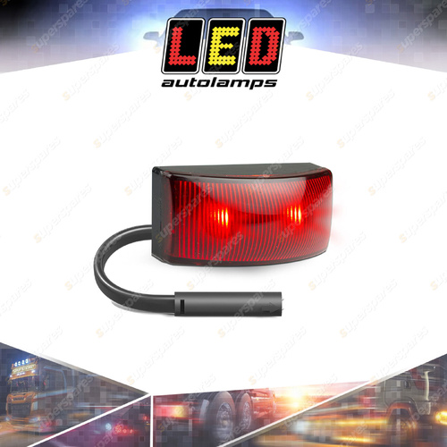 LED Autolamps Red Rear End Outline Marker Light & Female 2 Pin Plug 3 LED Lamp