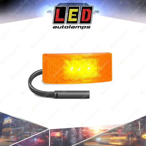 LED Autolamps Amber Side Marker Light Cable Plug & Connectors 3 LED Lamp Blister