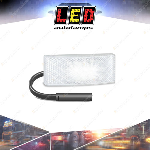 LED Autolamps White Side Marker Light Cable Plug & Connectors 3 LED Lamp Blister