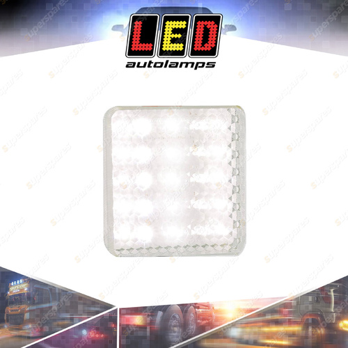 LED Autolamps Reversing Light with 25 White LED 12-24 Volt Boxed Lens Only