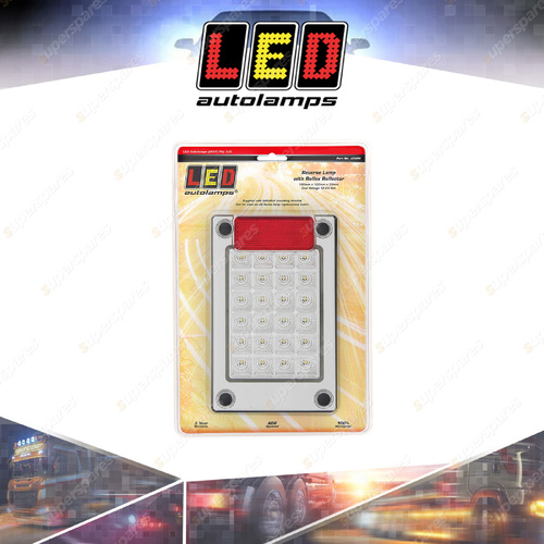 LED Autolamps White Reverse Light 12-24V 24 LED Lamp with Bracket Single Blister