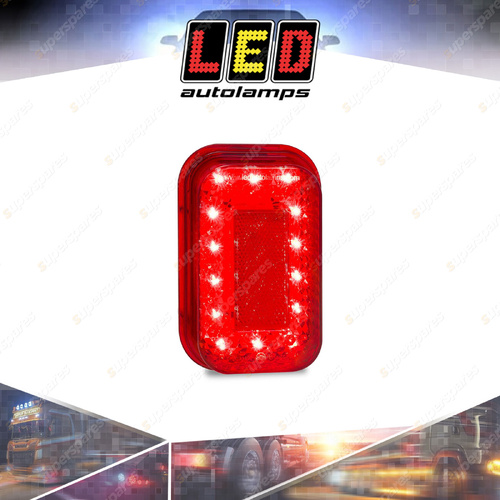 LED Autolamps Red Stop Tail Light 14 LED Lamp 12-24V 134x86mm Light Only Bulk