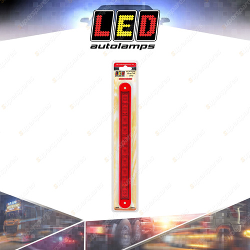 LED Autolamps Stop Tail Light Coloured Lens 12V 10 Square LED Lamp Blister