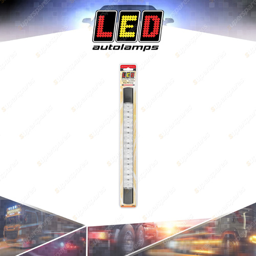 LED Autolamps Stop Tail Light with Black End Caps 12V 16 LED Lamp Blister