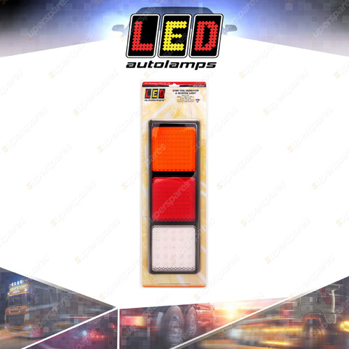 LED Autolamps Stop Tail Indicator Reverse Triple Light 153 LED Lamp Blister