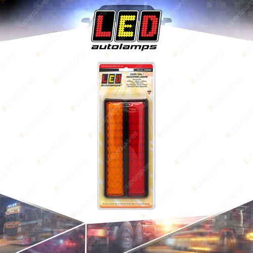 LED Autolamps Stop Tail Indicator Light 72 LED Lamp 12-24V Blister