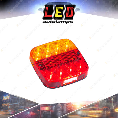 LED Autolamps Stop Tail Indicator Licence Light with 4 Pin Plug 8 LED Lamp Bulk