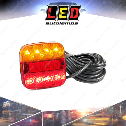 LED Autolamps Stop Tail Indicator Light LHS 12-24V 10m Cable 8 LED Lamp Bulk