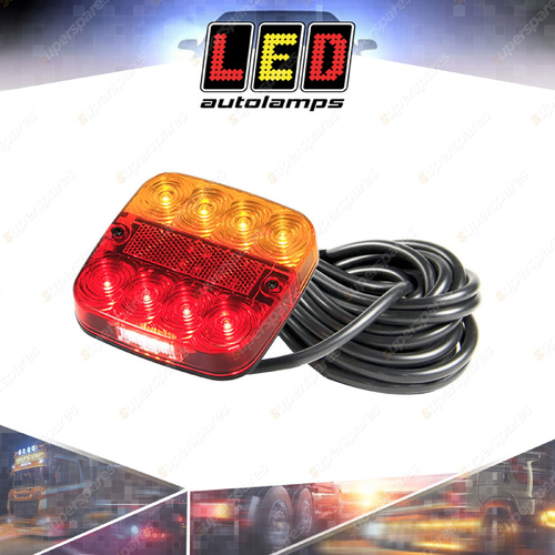 LED Autolamps Stop Tail Indicator Reflector Licence Light 8 LED 10m Cable Bulk