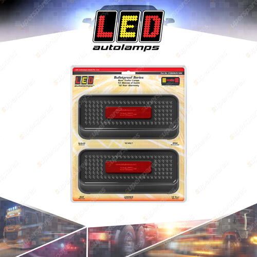 LED Autolamps Stop Tail Indicator Licence Reflector Light 10m Cable Twin Blister