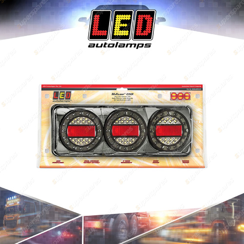 LED Autolamps Stop Tail Indicator Reflector Maxilamp 3 Light Bolt Mount Box