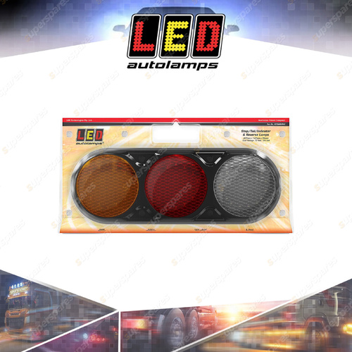 LED Autolamps Stop Tail Indicator Reverse Light 42 LED Lamp 12-24V Twin Blister