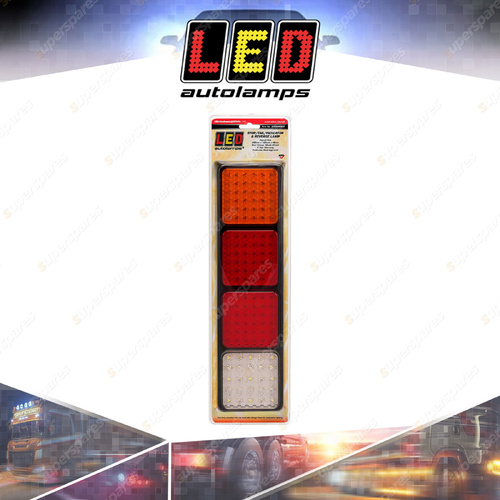 LED Autolamps Stop Tail Indicator Reverse Quad Light 133 LED Lamp Blister