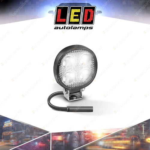 LED Autolamps Round Work Light Reverse Light 4 LED Lamp 12-24V with Plug