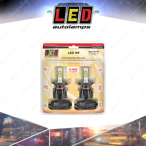 LED Autolamps H4 LED HeadLight High/Low Beam 9x3 Watts/Cluster Twin Blister