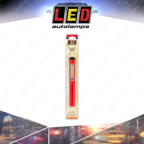 LED Autolamps LED PenLight with Magnet Pen Clip USB Charging Cable Blister Pack