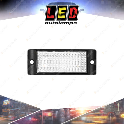 LED Autolamps White Reflex Reflector with Mount Bracket Truck Caravan Box of 100