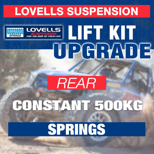 Upgrade Option - Rear Extra HD Spring Cons 500kg Purchase with Lift Kit Lovells