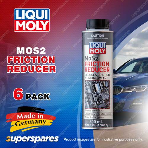 6 x Liqui Moly MoS2 Friction Reducer Additive 300ml Reduces Engine Wear