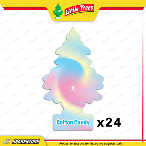 24 x Little Trees Cotton Candy Air Freshener - Car Truck Taxi Uber Home Office