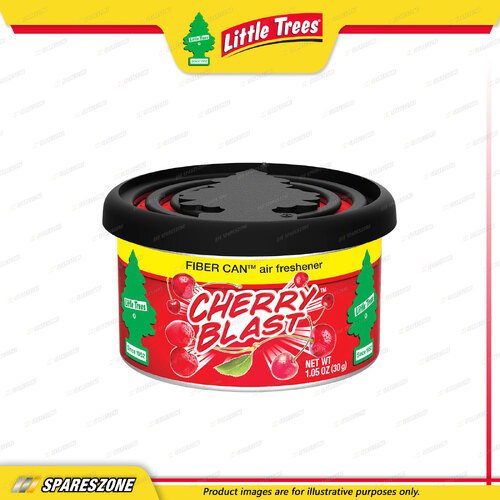 Little Trees Cherry Blast Fragrance Fiber Can Tin Container Air Freshener