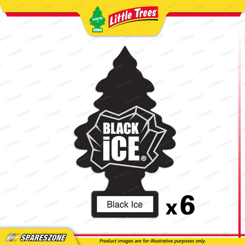 2 x Little Trees Black Ice Air Fresheners - Car Truck Taxi Uber Home Pack of 3