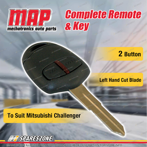 MAP Complete 2 Button Remote for Mitsubishi Challenger Left Hand Cut Blade