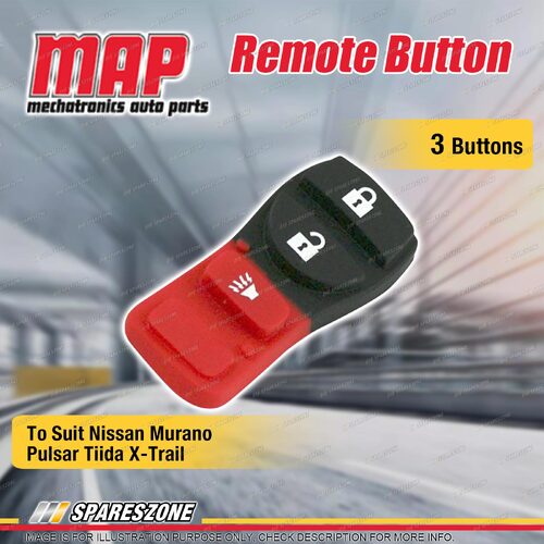 MAP 3 Button Remote Button Replacement for Nissan Murano Pulsar Tiida X-Trail