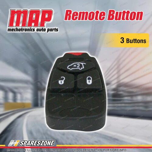 MAP 3 Button Remote Button and Shell Replacements for Jeep Various Models