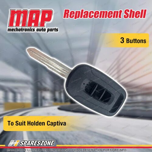 MAP 3 Button Replacement Shell Requires Key Cutting for Holden Captiva