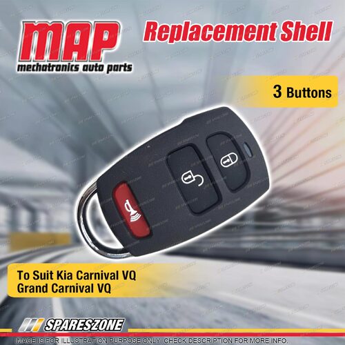 MAP 3 Button Replacement Shell Requires Key Cutting for Kia Grand Carnival VQ