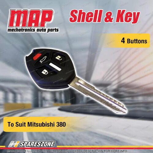 MAP 4 Button Shell & Key Replacement Requires Key Cutting for Mitsubishi 380