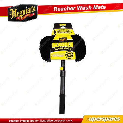 Meguiar's Reacher Wash Mate Extends to 1.1m - Large Chenille Microfibre Wash Pad