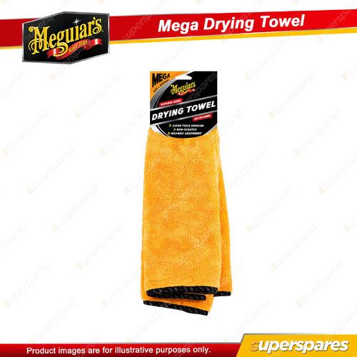 Meguiar's Mega Supreme Shine Drying Towel 90 x 60cm - Double-Sided Double-layer