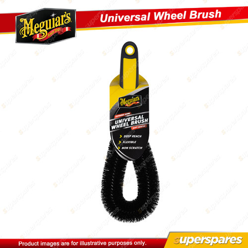 Meguiar's Supreme Shine Universal Wheel Brush with Rubber-Grip Handle