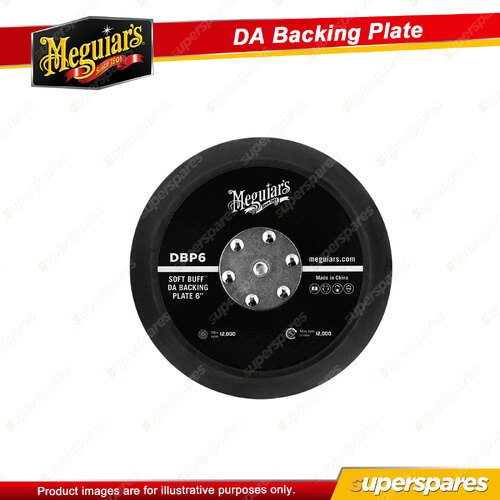 Meguiar's Soft Buff DA Backing Plate 6 Inch Flexible Edge Polishing and Buffing