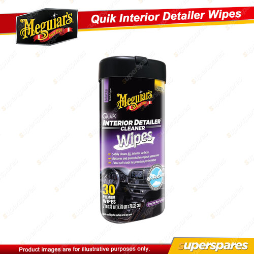 Meguiar's Quik Interior Detailer Wipes 30 Wipes Interior Detailer Cleaner Wipes