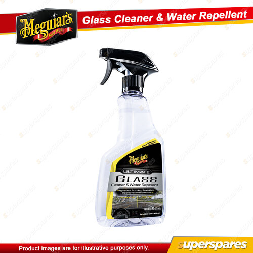 Meguiar's Ultimate Glass Cleaner & Water Repellent 473ml Hydrophobic Technology